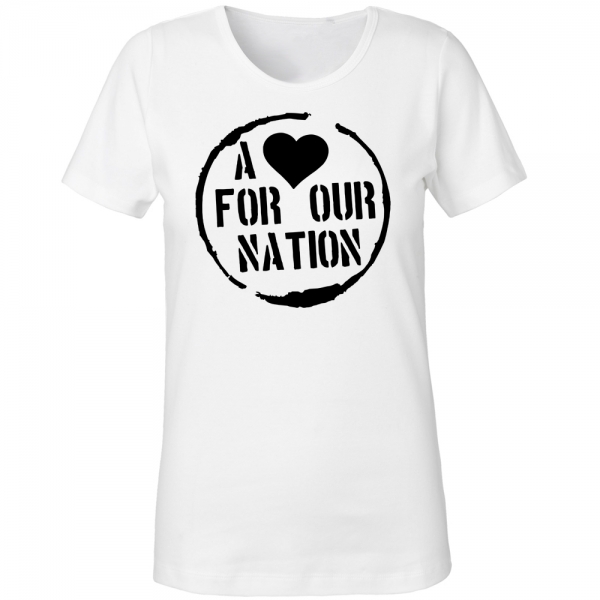 A <3 for our Nation-Shirt schwarz Girly  weiß