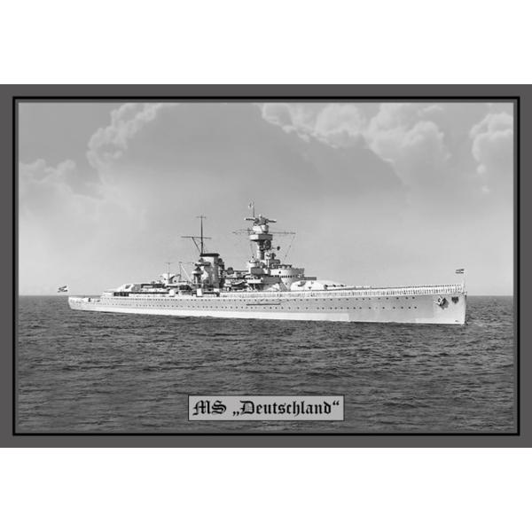Blechschild - MS Deutschland - historisch