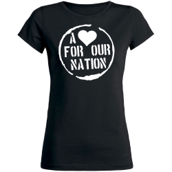 A <3 for our Nation-Shirt schwarz Girly