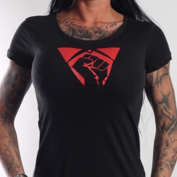 T-Shirt Fist schwarz Girly
