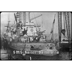 Blechschild - SMS Kaiser Barbarossa - historisch