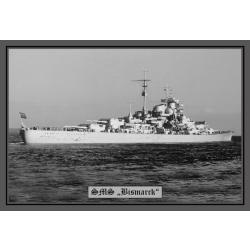 Blechschild - SMS Bismarck - historisch