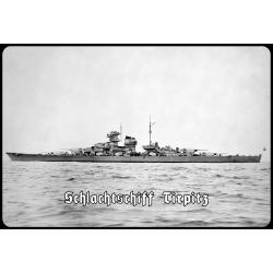 Blechschild - Schlachtschiff Tirpitz - historisch
