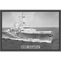 Blechschild - SMS Königsberg - historisch