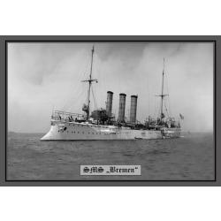 Blechschild - SMS Bremen - historisch