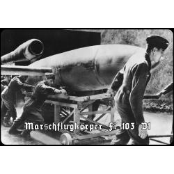 Blechschild - Marschflugkörper - historisch