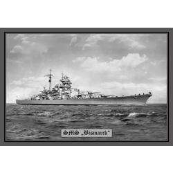 Blechschild - SMS Bismarck - historisch